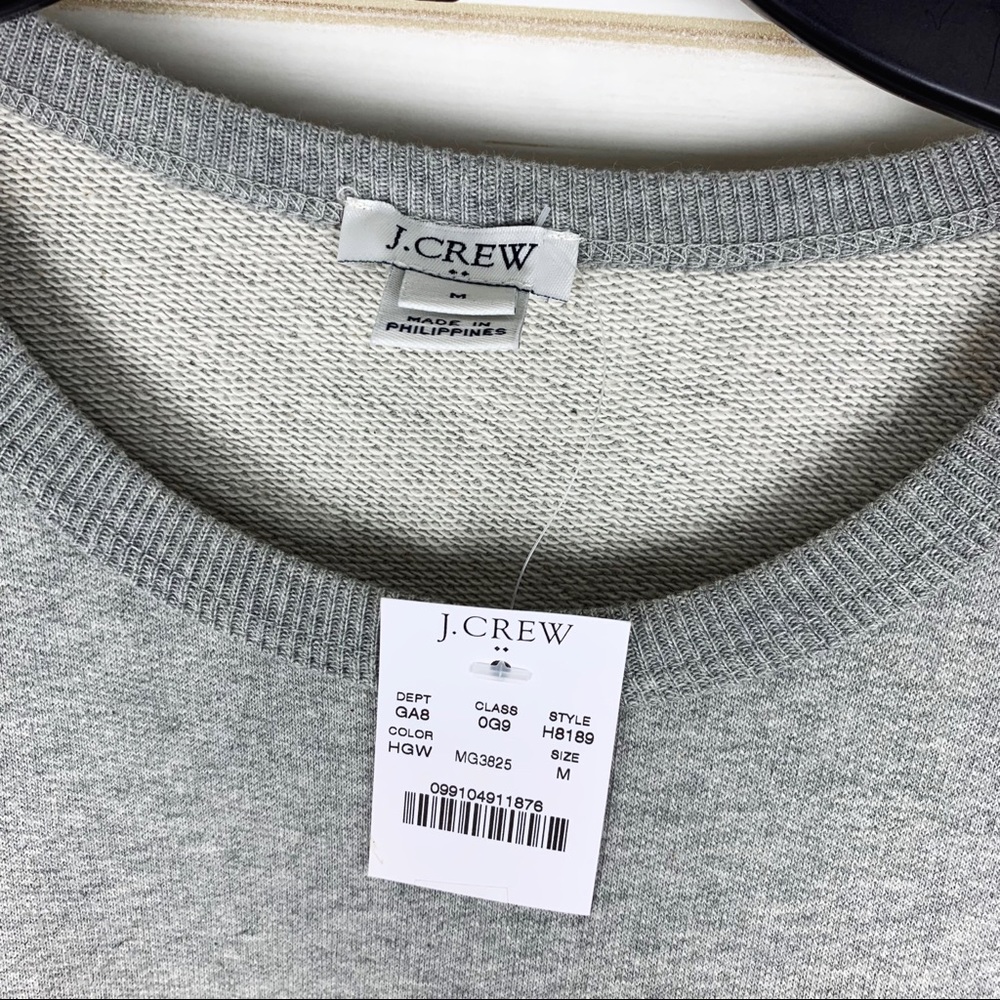 J. Crew Gray Pom Pom Sweatshirt Size Medium - Picture 12 of 14